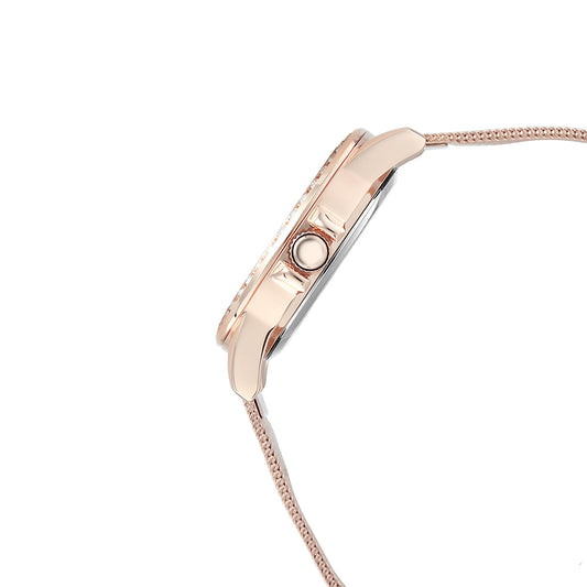 Titan Sparkle Blue Dial Stainless Steel Strap Watch for Women