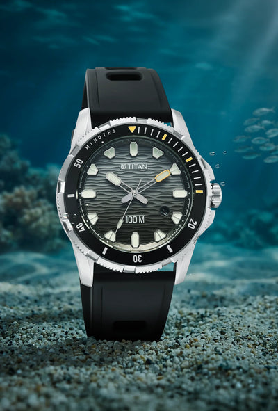 Titan Zero Hour Diver's Analog with Date Watch