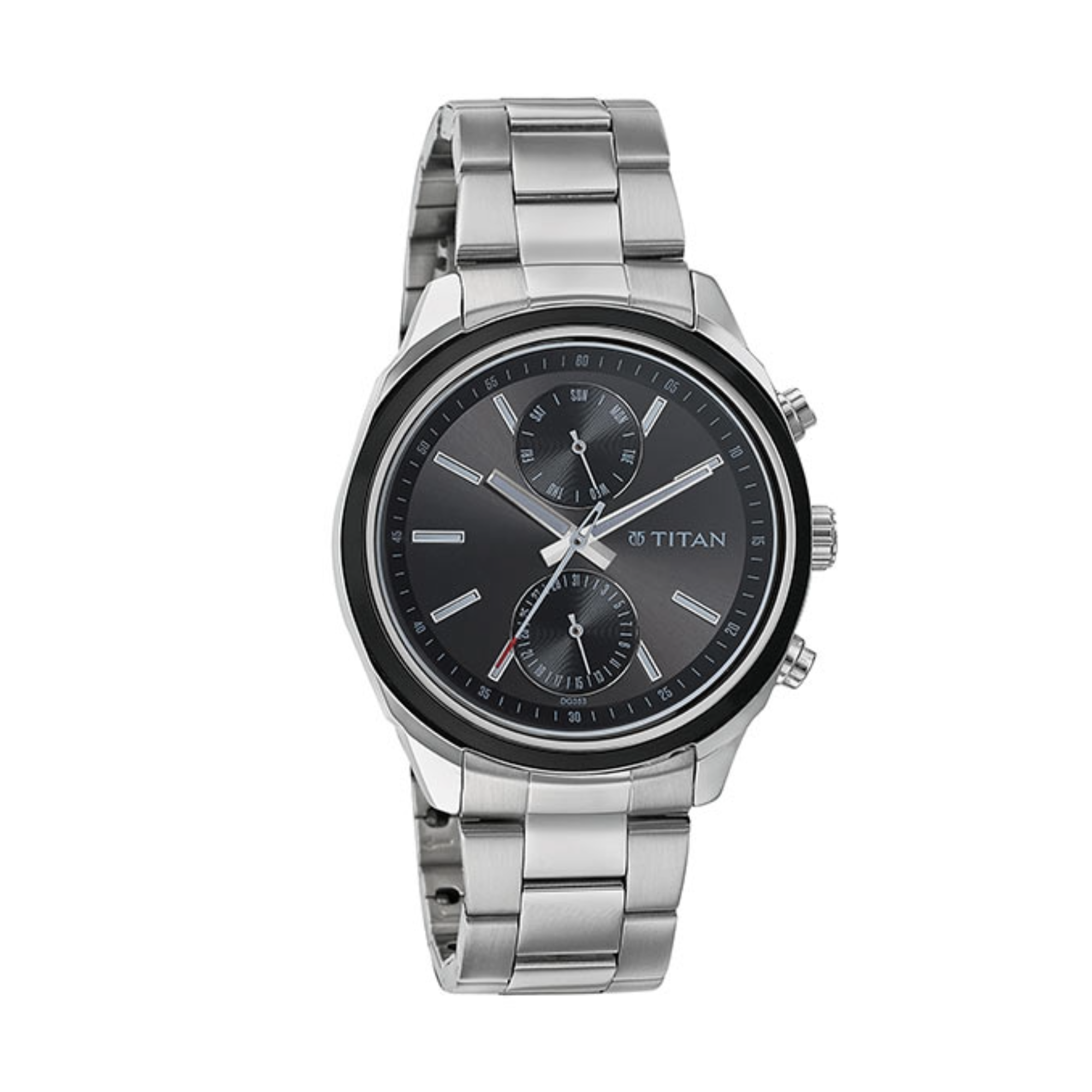 Titan Workwear Anthracite Dial Multi Stainless Steel Strap watch for Men